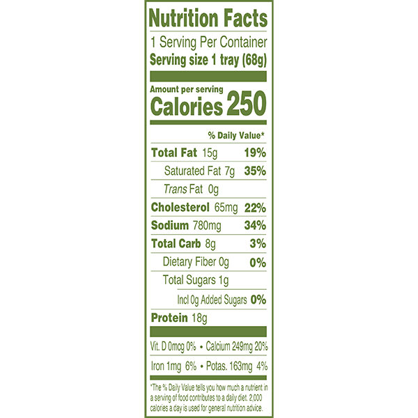 Turkey Pepperoni Snack Pack Fact