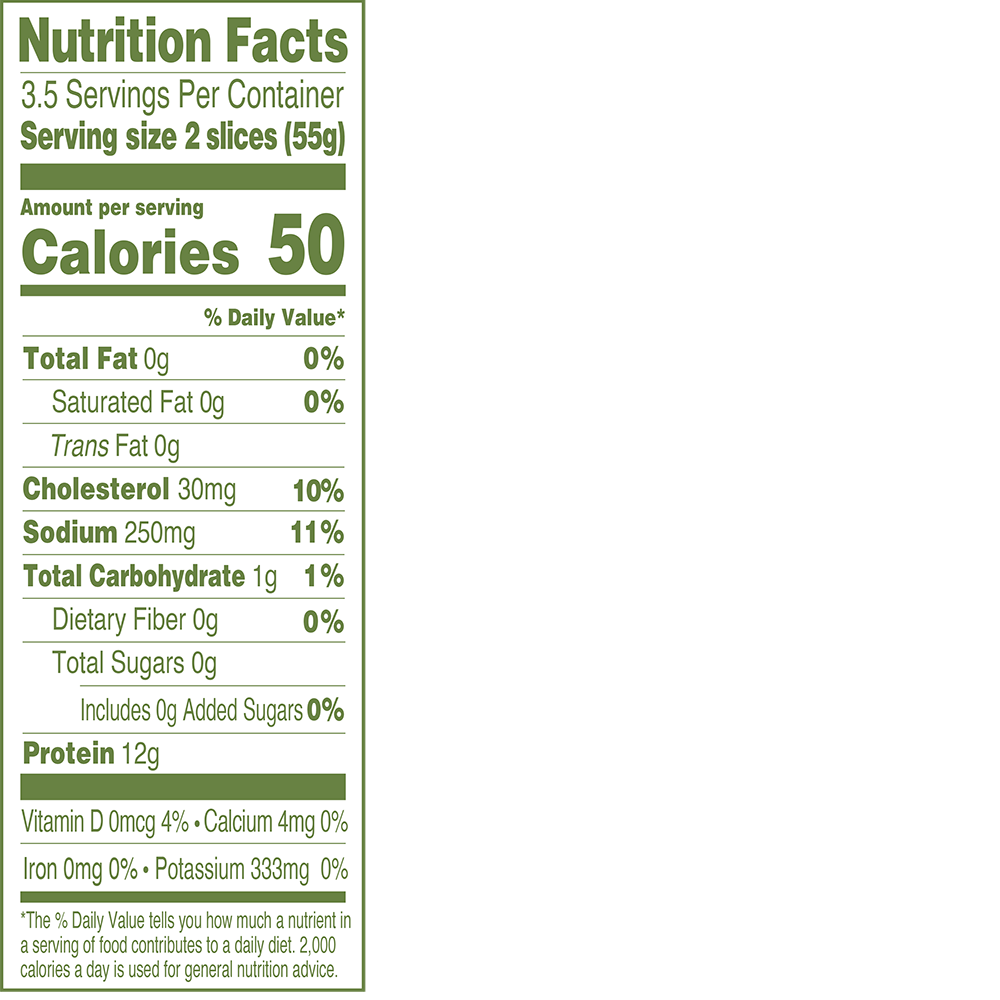 Natural Citrus Ginger Turkey Breast 7oz Nutrition Facts