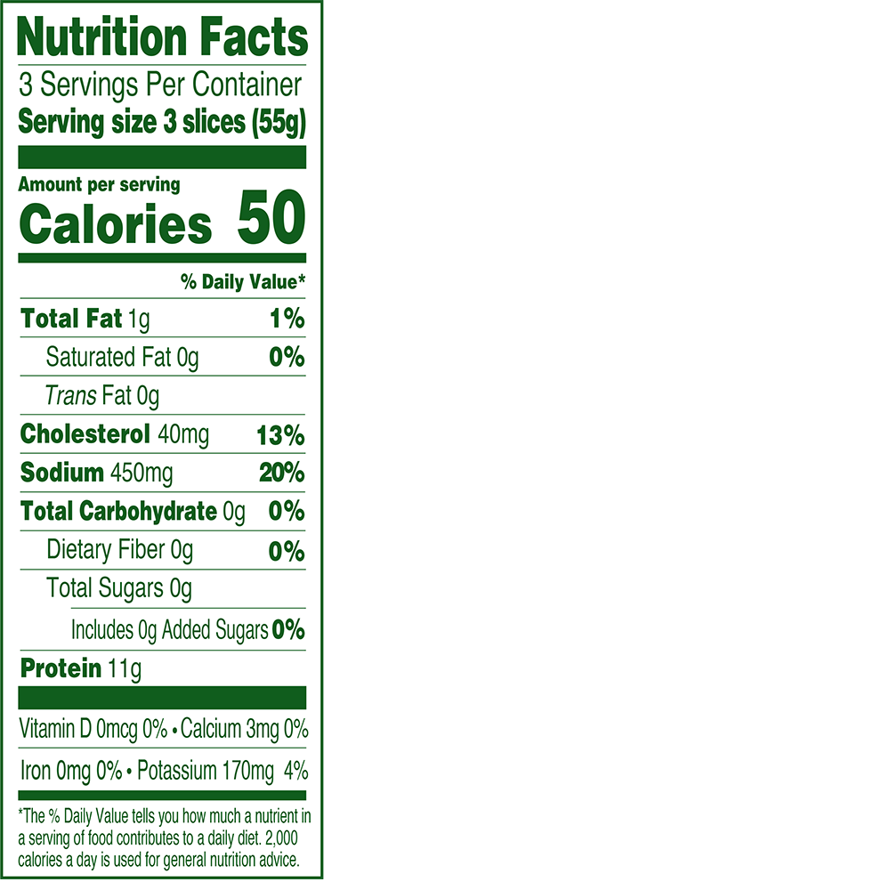 Applegate Organics Smoked Chicken Breast Nutrition Facts