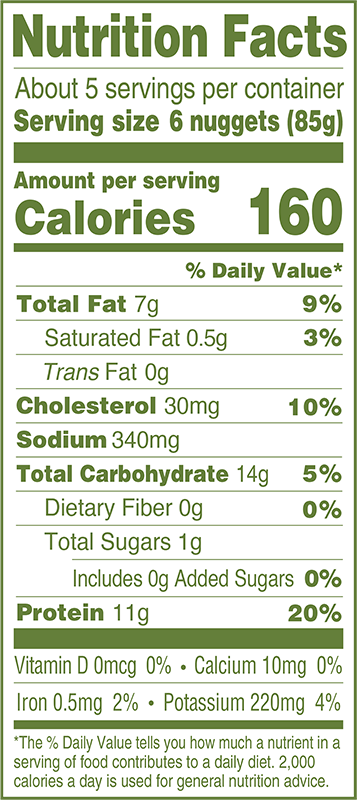 Natural Chicken Nuggets 16oz Nfp 00025317055185
