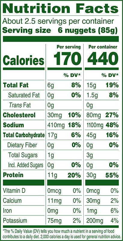Organic Chicken Nuggets Nfp 00025317605519 Tbd
